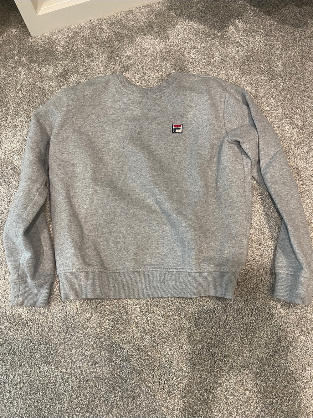 Fila Grey Pullover Sweatshirt with Chest Logo